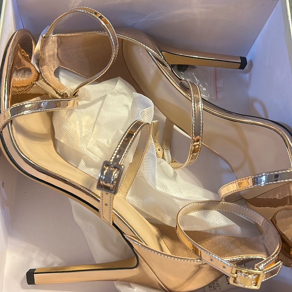 Rose gold stilettos